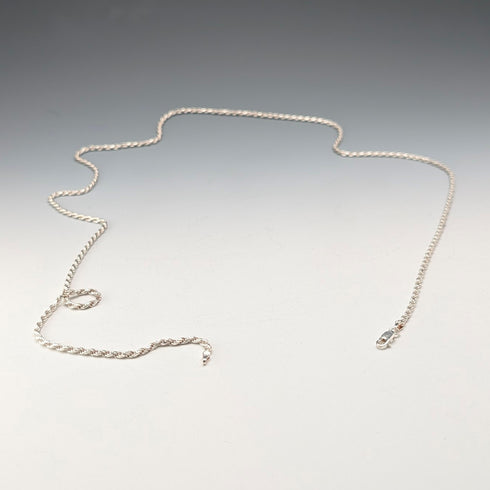 British vintage sterling silver twisted chain necklace 90cm 22.3g Milor
